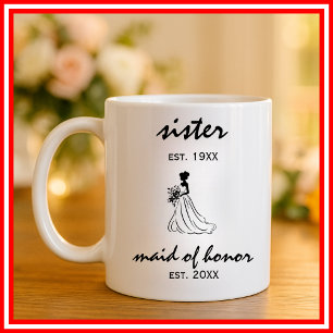 Brautjungfer Elegant Minimalistisch Moderne Hochze Kaffeetasse