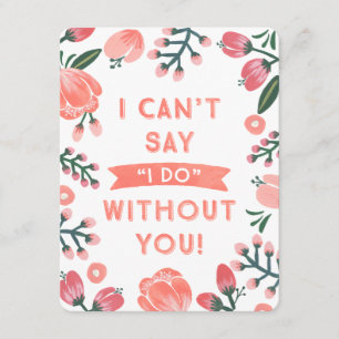 Brautjungfer Floral   Brautjungfer Einladung