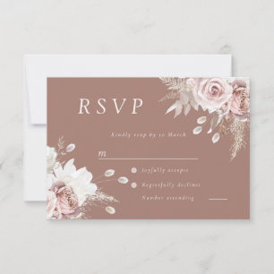 Brautjungfer Floral Wunderbare Ton-Hochzeit RSVP Karte