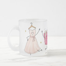 Brautjungfer-Frosted-Glas-Kaffeetasse