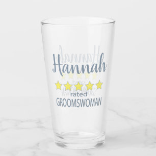 Brautjungfer & Hochzeit 5 Sterne Trauzeugin Glas