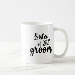 Brautjungfer Hochzeit Schwester des Bräutigams pas Kaffeetasse
