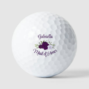 Brautjungfer Hochzeitsgeschenk Lila Boho Rosen Golfball