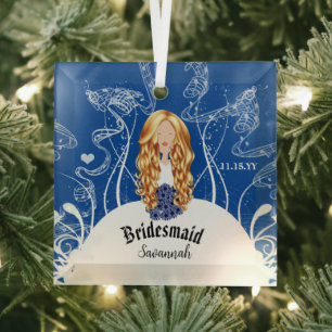 Brautjungfer Hochzeitskleid Weihnachtsornament