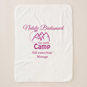 Brautjungfer im rosa Camp - Name, Datum, Jahr Jung Sherpadecke