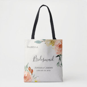 Brautjungfer Jardin De Fleurs personalisiert Tasche