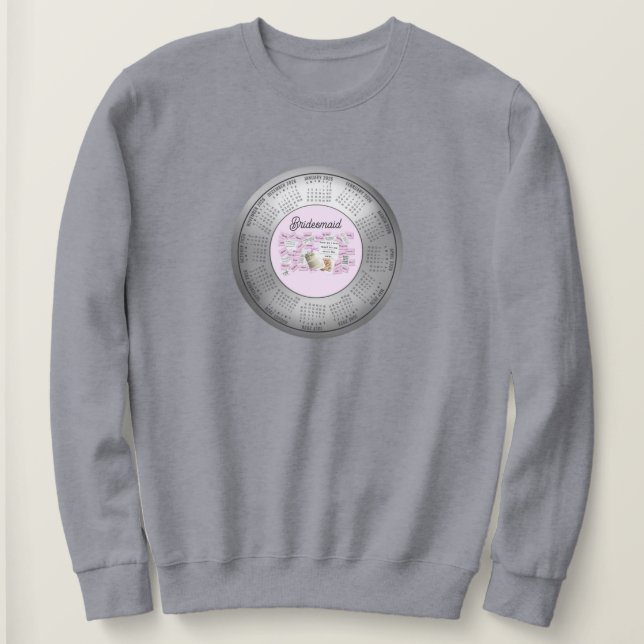 Brautjungfer Kalender 2026 Sweatshirt (Design vorne)