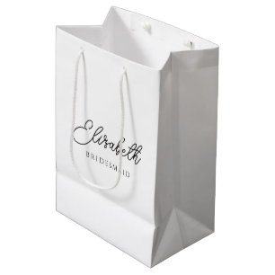 Brautjungfer-Kalligrafieschrift Name Top Benutzerd Mittlere Geschenktüte