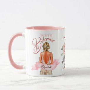 Brautjungfer Karikatur Vorschlag Danke Benutzerdef Tasse