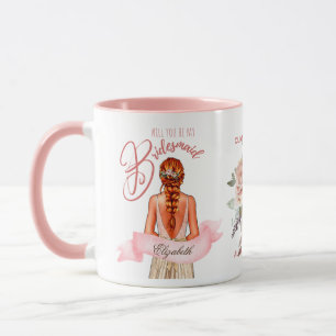 Brautjungfer Karikatur Vorschlag Danke Benutzerdef Tasse