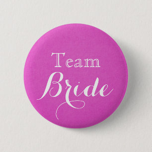 Brautjungfer Knopf Rosa Hochzeitsteam Button