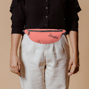 Brautjungfer Name im Korallenstil Bauchtasche