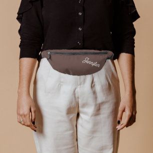 Brautjungfer-Name im Taupe-Stil Bauchtasche