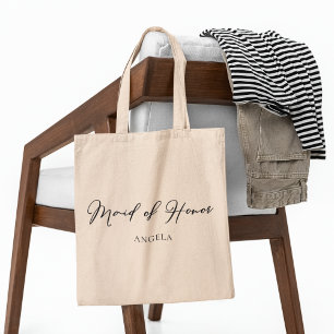 Brautjungfer Personalisiert Chic Minimalistische H Tragetasche