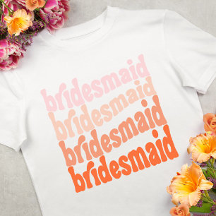 Brautjungfer retro orange boho T-Shirt