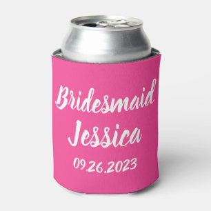 Brautjungfer Rosa Elegantes Skript Geschenke Hochz Dosenkühler