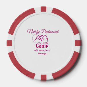 Brautjungfer rosa Lager Hinzufügen Name Datum Jahr Pokerchips