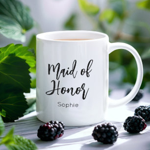 Brautjungfer Schwarz Weiß Hochzeitsbecher Kaffeetasse