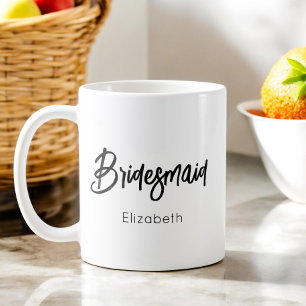 Brautjungfer Schwarz Weiß Tasse