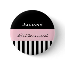 Brautjungfer SCHWARZE STREIFEN mit ROSA V01