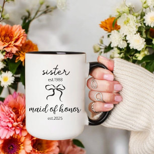 Brautjungfer Schwester, Hochzeitsgeschenk, Brautpa Tasse