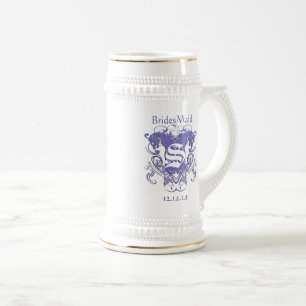Brautjungfer Stein Hochzeit Vintage Löwen Bierglas