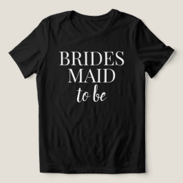Brautjungfer T-Shirt Schwarz und Weiß Tri-Blend Shirt