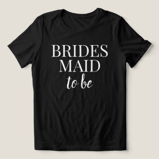 Brautjungfer T-Shirt Schwarz und Weiß Tri-Blend Shirt