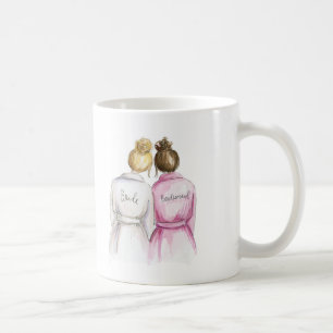 Brautjungfer? Tassen-blonde Braut-brünettes Kaffeetasse