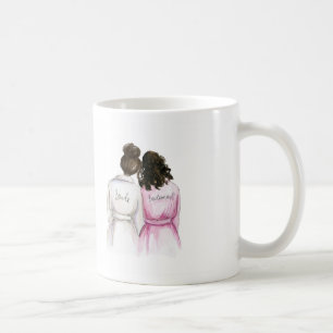 Brautjungfer? Tassen-dunkle Br-Brötchen-Braut-DK Kaffeetasse