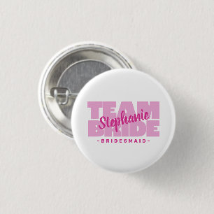 Brautjungfer Team Braut Hochzeit Benutzerdefiniert Button