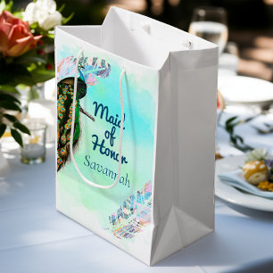 Brautjungfer Vintage Pfau Geschenk Mittlere Geschenktüte
