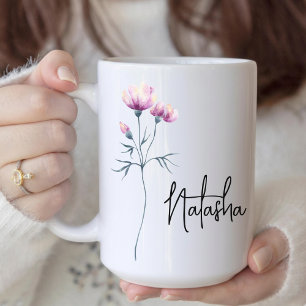 Brautjungfer   Wasserfarben-Blumen-Mama Mädchen In Kaffeetasse