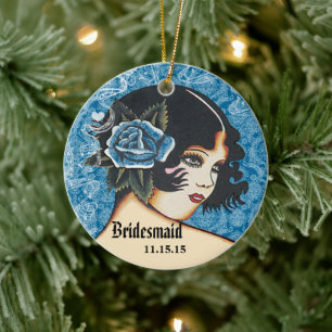 Brautjungfer-Weihnachtsschmuck in jeder Farbe Keramik Ornament
