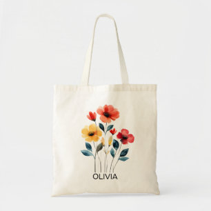 Brautjungfer-Wildblumen-Name-Tasche Tragetasche