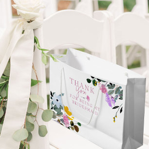 Brautjungfer Wildblumen-Rasen Weiß Dankeschön Groß Große Geschenktüte