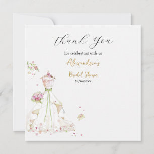 Brautjungfern-Abschied Brautkleid Danke