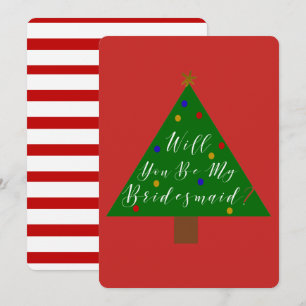 Brautjungfern-Antrag-Feiertags-Set Einladung