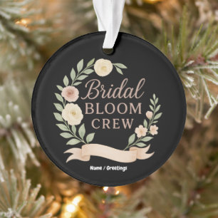 Brautjungfern-Blumen-Crew-Design für den Junggesel Ornament