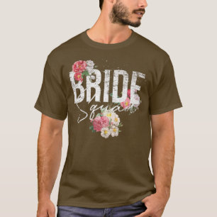 Brautjungfern Blumen Hochzeitsshower Frauen Floral T-Shirt