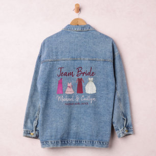 Brautjungfern Brautkleid Hochzeitskleid Jeansjacke