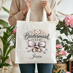 Brautjungfern Club Kokette Blumen Schleife Hochzei Tragetasche