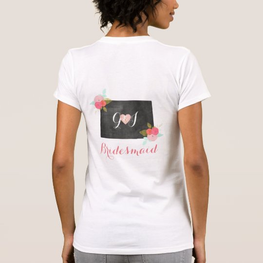 Brautjungfern-Colorado-Staatchic-Blumenhochzeit T-Shirt