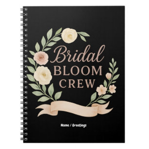 Brautjungfern-Crew Florales Junggesellinnenabschie Notizblock