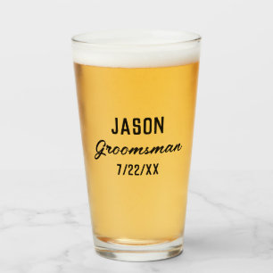 Brautjungfern-Geschenk mit individuellem Text Hoch Glas