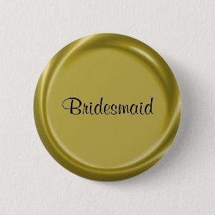 Brautjungfern-Goldnametag-Knopf Button