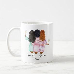 Brautjungfern-Karikaturen - Maßanfertigungen angen Kaffeetasse
