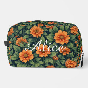 Brautjungfern-Make-up-Tasche mit besticktem Namen Waschbeutel