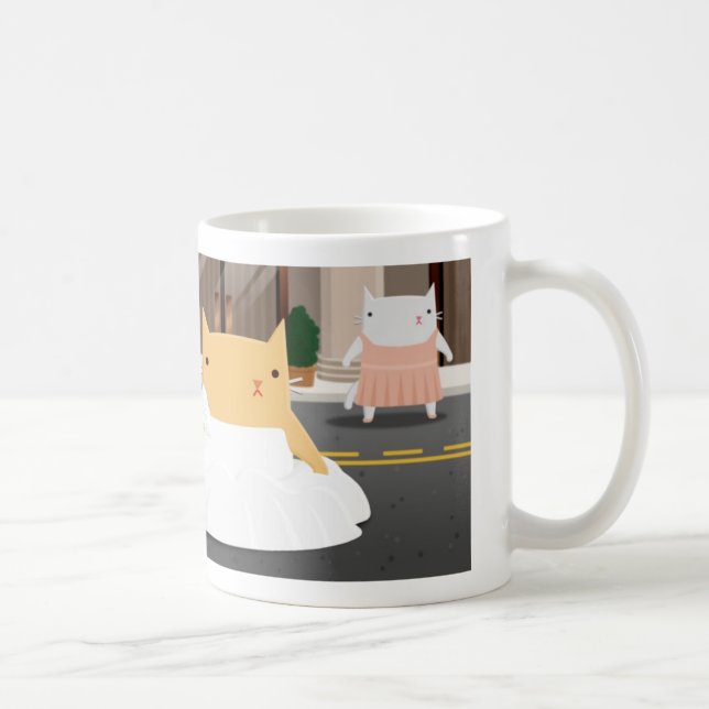 Brautjungfern-Miezekatze Kaffeetasse (Rechts)