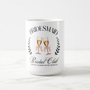 Brautjungfern mit rosa Schleife Coquette Kaffeetasse